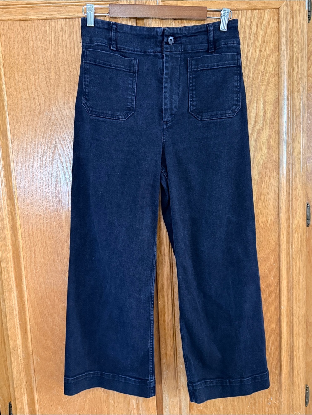 Anthropologie The Colette Crop High-Rise Wide-Leg Jeans by Maeve 28